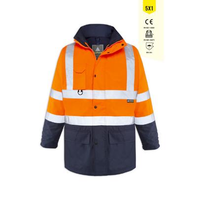 Myform Jacket Everest Plus Hı-Vıs Parka 5+1  Turuncu/Lacivert  04108