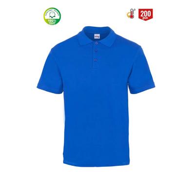 Myform 8101 Eco Polo Yaka Kısa Kol Saks Mavi T-Shırt