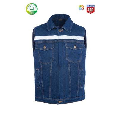 Myform 09128 Yelek Sona Denim Mavi