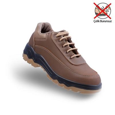 Mekap 043 O2 Deri Bağcıklı Burun Korumasız İş  Ayakkabısı