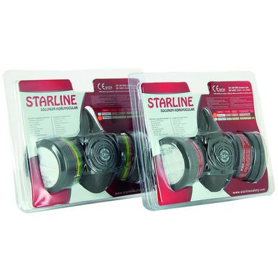 Starline V-800-V-7800 Blister Abek1p2r Yarım Yüz Gaz Maskesi Set