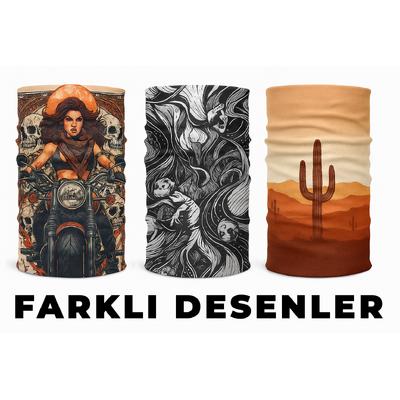 Bayko Dikişsiz Bandana | Çok Amaçlı Boyunluk | Uv Korumalı | Desenler Farklı Gönderilir